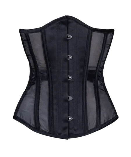 Black Mesh Corset, Slim Silhouette waisttraine.com