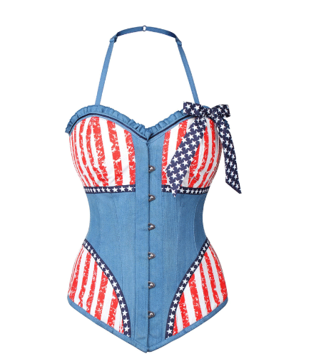 usa flag corset