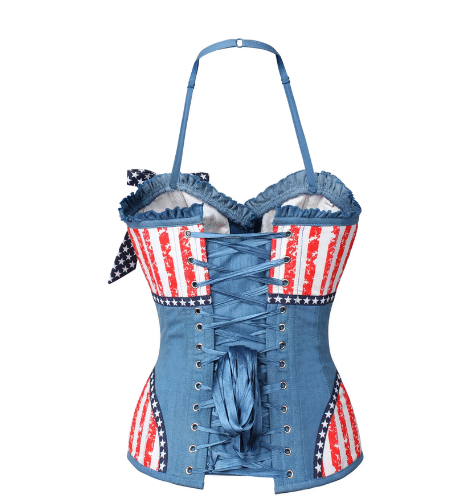 usa flag corset