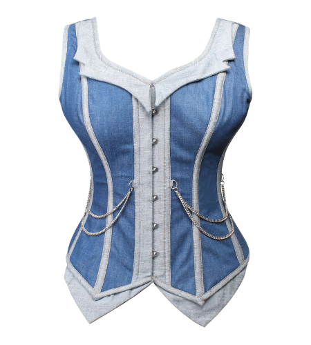 denim waistcoat corset
