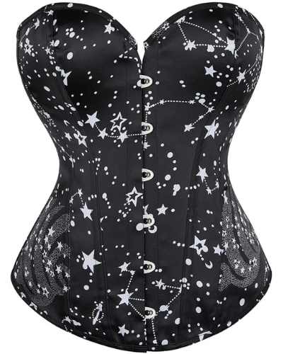 Black Satin Corset Top waisttraine.com