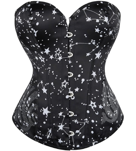 Black Satin Corset Top waisttraine.com