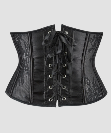 Satin Corset Steel Boned Waist Trainer waisttraine.com