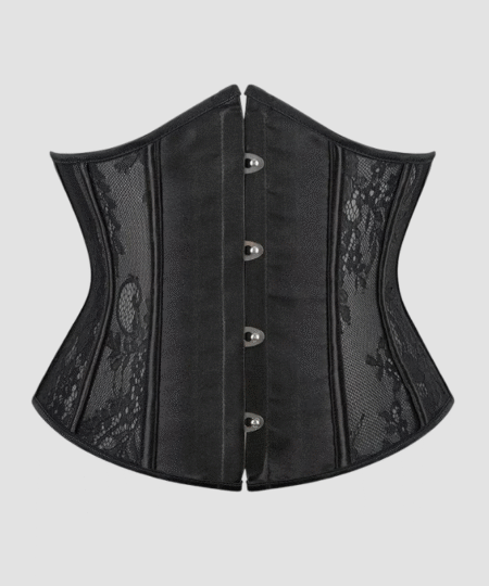 Satin Corset Steel Boned Waist Trainer waisttraine.com