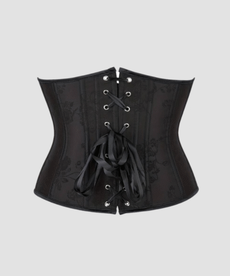 Steel Boned Satin Corset Waist Trainer Cincher waisttraine.com