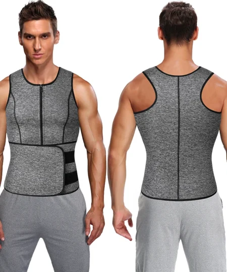 Men's Sweat Sauna Grey Fitness Vest