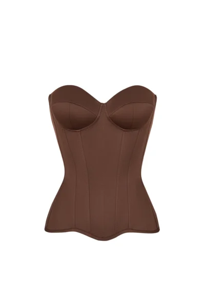 Cupped Satin Corset Top waisttraine.com