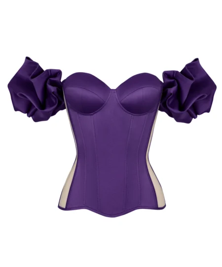 Satin Corset With Sleeves waisttraine.com
