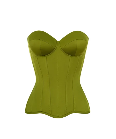 Silky Overbust Satin Corset waisttraine.com