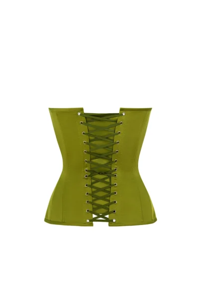 Silky Overbust Satin Corset waisttraine.com
