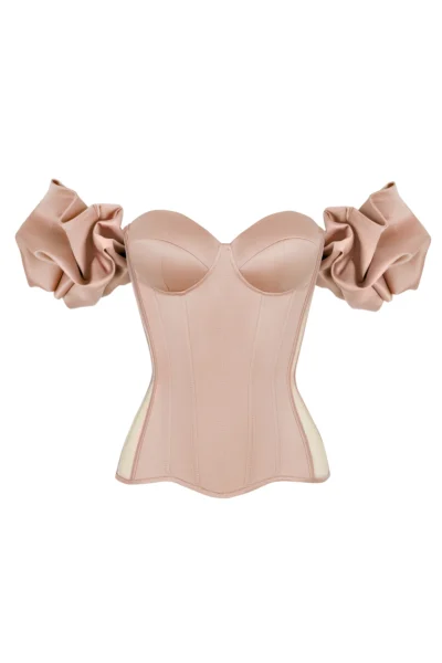 Sleeved Satin Corset waisttraine.com