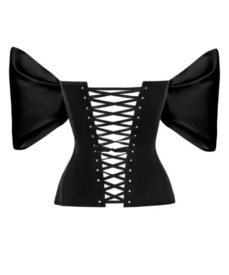 Satin Corset With Detachable Sleeves waisttraine.com