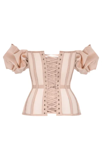 Sleeved Satin Corset waisttraine.com
