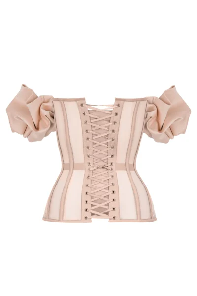 Sleeved Satin Corset waisttraine.com