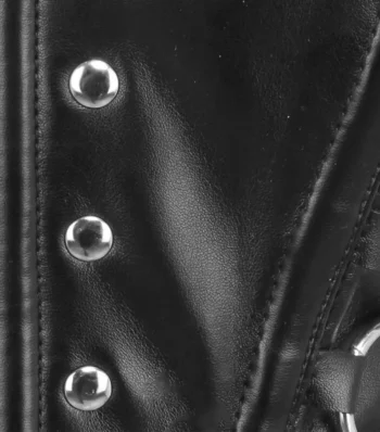 Leather Black Gothic Corset waisttraine.com