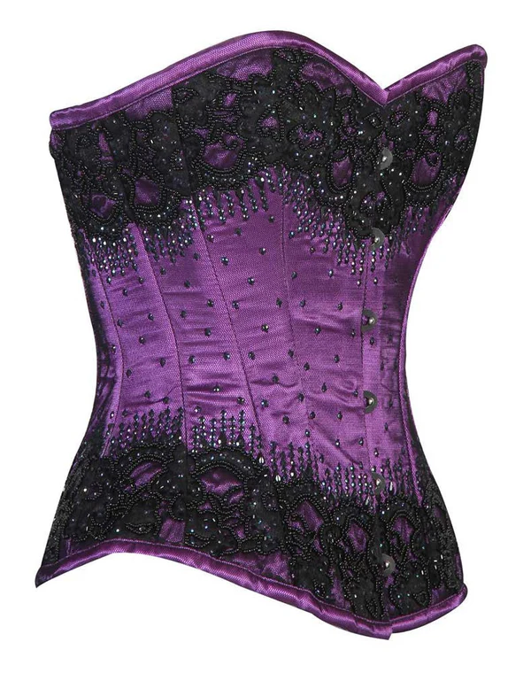 Purple Sequin Corset waisttraine.com