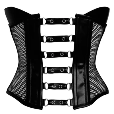 Gothic Punk Leather Waist Cincher Corset waisttraine.com
