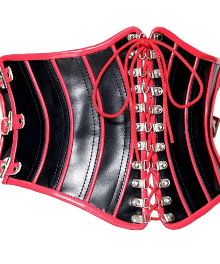 Leather Waist Cincher In Multi Panels waisttraine.com