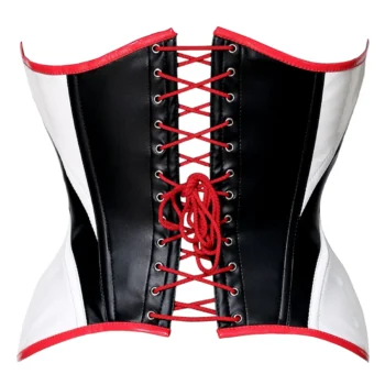 Leather Front Zipper Corset waisttraine.com