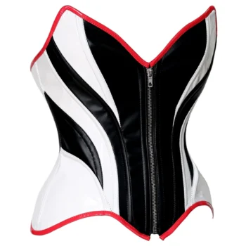 Leather Front Zipper Corset waisttraine.com