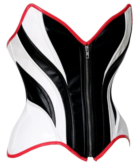 Leather Front Zipper Corset waisttraine.com