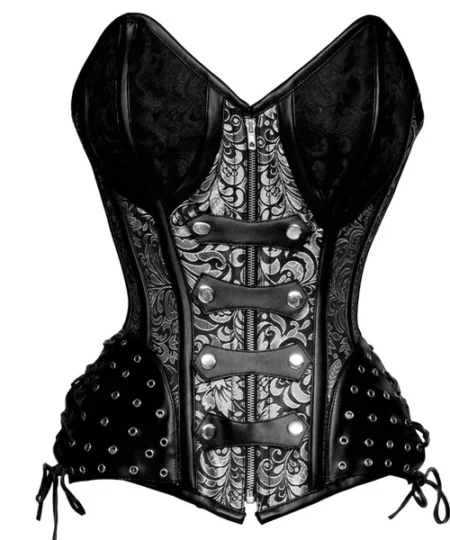Long Lined Steel Boned Corset waisttraine.com