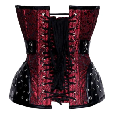 Brocade Steel Boned Overbust Corset waisttraine.com