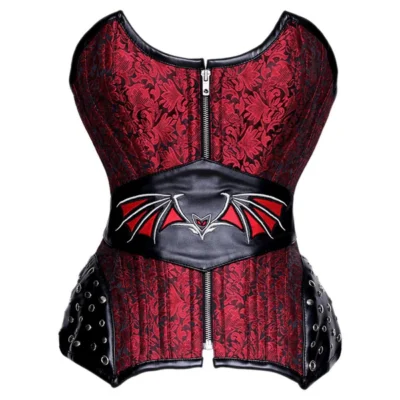 Brocade Steel Boned Overbust Corset waisttraine.com
