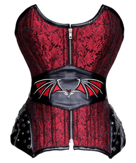 Brocade Steel Boned Overbust Corset waisttraine.com