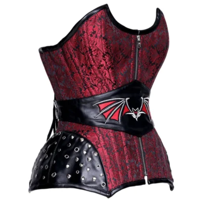 Brocade Steel Boned Overbust Corset waisttraine.com