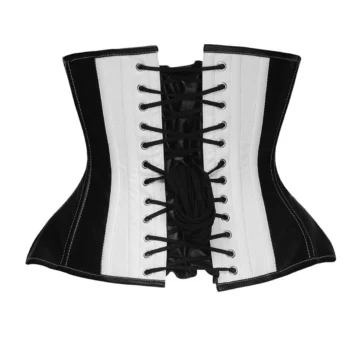 Steel Boned Leather Waist Cincher Gothic Punk Corset waisttraine.com