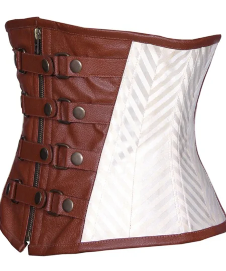 Steampunk Underbust Leather Waist Cincher Corset waisttraine.com
