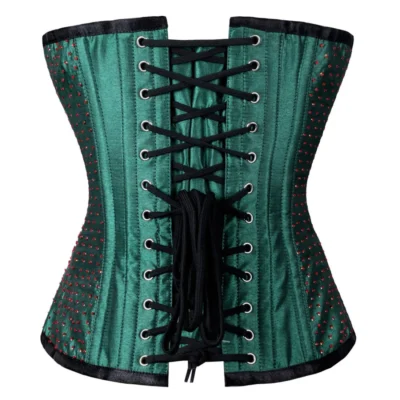 Overbust Green Sequin Corset waisttraine.com