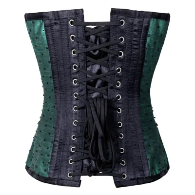 Green Silk Corset Sequin waisttraine.com