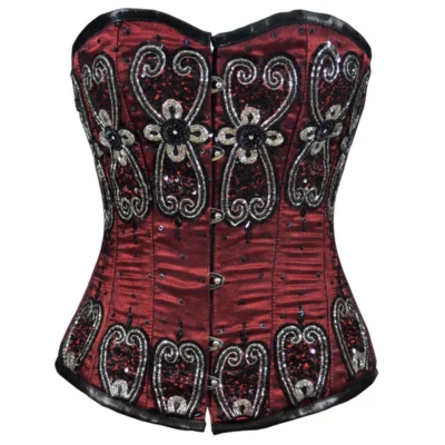 Couture Steel Boned Corset Sequin waisttraine.com