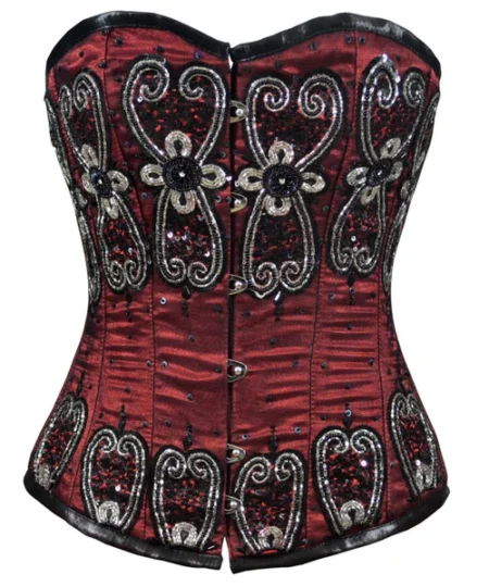 Couture Steel Boned Corset Sequin waisttraine.com