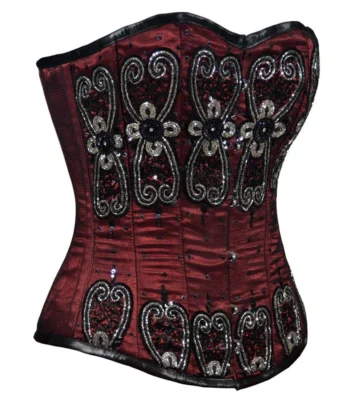 Couture Steel Boned Corset Sequin waisttraine.com
