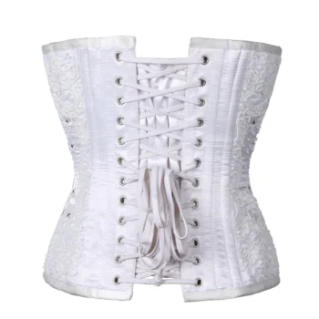 white beaded corset waisttraine.com