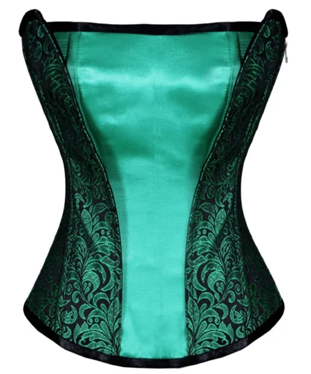 Brocade Strapless Overbust Corset waisttraine.com
