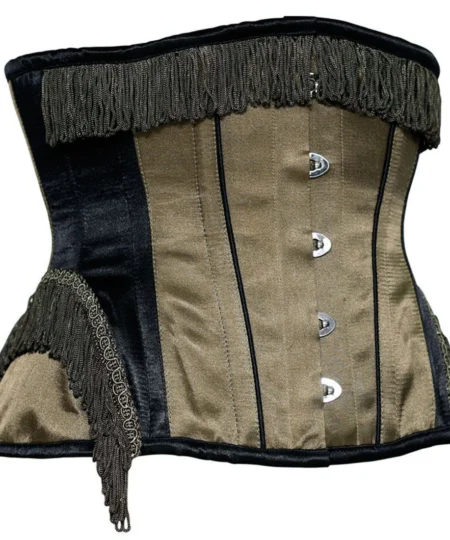Vintage Victorian Underbust Waist Reducing Satin Corset waisttraine.com