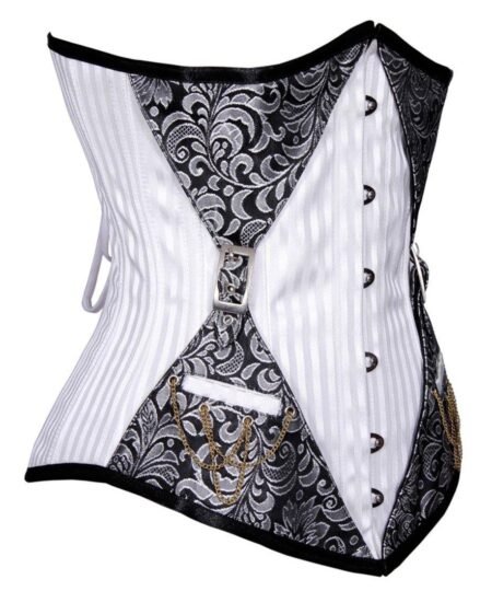 Authentic Steel Boned Brocade Corset waisttraine.com