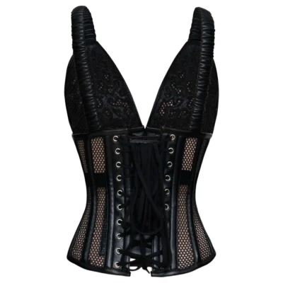 Steel Boned Underbust Mesh Corset waisttraine.ccom