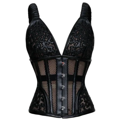 Steel Boned Underbust Mesh Corset waisttraine.ccom