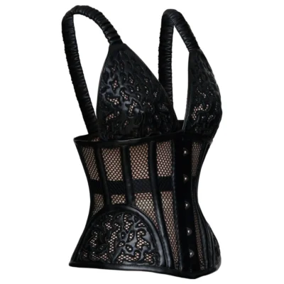 Steel Boned Underbust Mesh Corset waisttraine.ccom