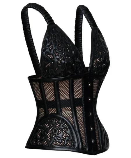 Steel Boned Underbust Mesh Corset waisttraine.ccom