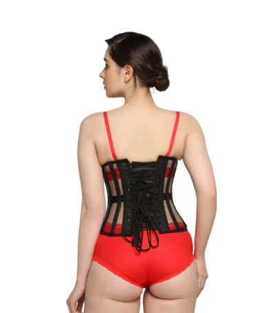 Black Mesh Waist Reducing Corset waisttraine.com