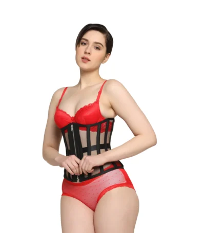 Black Mesh Waist Reducing Corset waisttraine.com