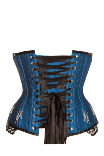 Longline Turquoise Corset With Flossing