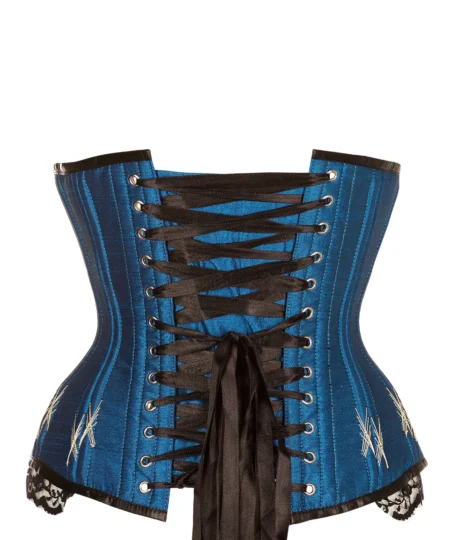 Longline Turquoise Corset With Flossing