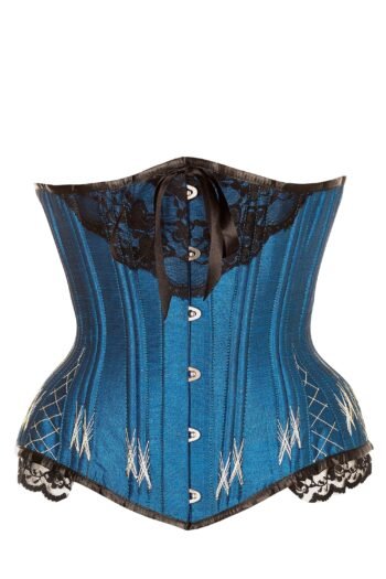 Longline Turquoise Corset With Flossing